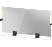 Duravit Sivida miroir, noir diamant mat, 1330x36x650mm, éclairage à poser, interrupteur à détecteur, raccordement au réseau, SV74250BD180000, Couleur: Blanc Mat