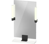 Duravit Sivida miroir, noir diamant mat, 450x36x650mm, éclairage à poser, interrupteur à détecteur, raccordement au réseau, SV74200BD220000, Couleur: Blanc brillant