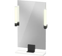 Duravit Sivida miroir, noir diamant mat, 450x36x650mm, éclairage à poser, interrupteur à détecteur, raccordement au réseau, SV74200BD180000, Couleur: Blanc Mat