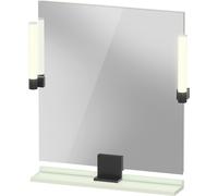 Duravit Sivida miroir, noir diamant mat, 650x36x650mm, éclairage à poser, interrupteur à détecteur, raccordement au réseau, SV74210BDHH0000, Couleur: Vert pâle mat