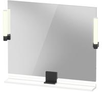 Duravit Sivida miroir, noir diamant mat, 850x36x650mm, éclairage à poser, interrupteur à détecteur, raccordement au réseau, SV74220BD180000, Couleur: Blanc Mat