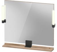 Duravit Sivida miroir, noir diamant mat, 850x36x650mm, éclairage à poser, interrupteur à détecteur, raccordement au réseau, SV74220BD550000, Couleur: ChÃªne marbrÃ©