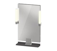 Duravit Sivida miroir, chrome, 450x36x650mm, éclairage à poser, interrupteur à détecteur, raccordement au réseau, SV7420010490000, Couleur: Graphite mat