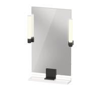 Duravit Sivida miroir, noir diamant mat, 450x36x650mm, éclairage à poser, interrupteur à détecteur, raccordement au réseau, SV74200BD220000, Couleur: Blanc brillant