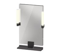 Duravit Sivida miroir, noir diamant mat, 450x36x650mm, éclairage à poser, interrupteur à détecteur, raccordement au réseau, SV74200BD490000, Couleur: Graphite mat