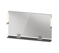 Duravit Sivida miroir, chrome, 1250x36x650mm, éclairage à poser, interrupteur à détecteur, raccordement au réseau, SV7424010490000, Couleur: Graphite mat