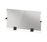 Duravit Sivida miroir, noir diamant mat, 1250x36x650mm, éclairage à poser, interrupteur à détecteur, raccordement au réseau, SV74240BD180000, Couleur: Blanc Mat