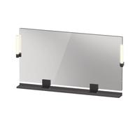 Duravit Sivida miroir, noir diamant mat, 1330x36x650mm, éclairage à poser, interrupteur à détecteur, raccordement au réseau, SV74250BD490000, Couleur: Graphite mat