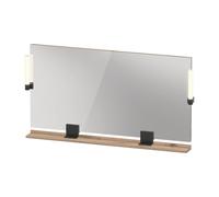 Duravit Sivida miroir, noir diamant mat, 1330x36x650mm, éclairage à poser, interrupteur à détecteur, raccordement au réseau, SV74250BD550000, Couleur: ChÃªne marbrÃ©