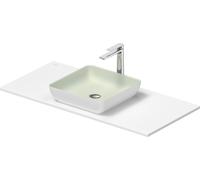 Duravit Sivida Set lavabos rectangulaires incl. console 1080x500x123mm, 268019FG00, Couleur: Plan de toilette Intérieur : Vert pâle mat, extérieur : blanc satiné ; console : Blanc