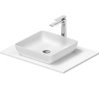 Duravit Sivida Set lavabos rectangulaires in onsole 680x500x123mm, 2680173200, Couleur: Plan de toilette Intérieur : Blanc satiné, extérieur : blanc satiné ; console : Blanc