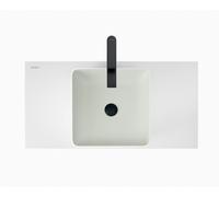 Duravit Sivida Set lavabos rectangulaires incl. console 1080x500x123mm, 268019FG00, Couleur: Plan de toilette Intérieur : Vert pâle mat, extérieur : blanc satiné ; console : Blanc