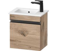 Duravit Sivida sous-lavabo, charnières à droite, poignée encastrée noir diamant mat, 400x287x443mm, pour ME by Starck, SV4642RBD550000, Couleur: ChÃªne marbrÃ©