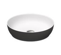 Duravit Sivida vasque à poser ronde, 400x400mm, sans trou pour robinet, sans trop-plein, 266000FI00, Couleur: Couleur intérieure blanc satiné, couleur extérieure gris foncé mat