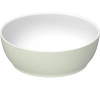 Duravit Sivida vasque à poser ronde, 300x300mm, sans trou pour robinet, sans trop-plein, 266002FH00, Couleur: Couleur intérieure blanc satiné, couleur extérieure vert pâle mat