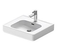 Duravit Soleil by Starck lavabo 23765500001 55 x 48 cm, blanc WonderGliss, avec trou pour robinetterie, trop-plein, banc avec trou pour robinetterie