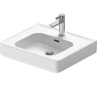 Duravit Soleil by Starck lavabo 23765500001 55 x 48 cm, blanc WonderGliss, avec trou pour robinetterie, trop-plein, banc avec trou pour robinetterie
