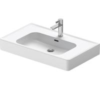 Duravit Soleil by Starck lavabo pour meuble 23778000001 80 x 48 cm, blanc WonderGliss, avec trou pour robinetterie, trop-plein, banc à trou pour robinetterie