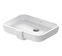 Duravit Soleil by Starck vasque à encastrer 0397490060 49x35cm, installation par le bas, sans trou pour robinetterie et plate-forme de trou pour robinetterie, avec trop-plein, blanc