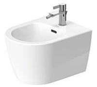 Duravit Soleil by Starck wall Bidet 22981500001 37x48cm, avec trou pour robinetterie, trop-plein, rangée de trous pour robinetterie, blanc WonderGliss