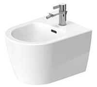 Duravit Soleil by Starck wall Bidet 22981500001 37x48cm, avec trou pour robinetterie, trop-plein, rangée de trous pour robinetterie, blanc WonderGliss