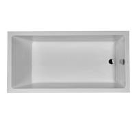 Duravit Starck 1 baignoire acrylique rectangulaire avec trop-plein avec 1 appui-dos 180x90x46cm à encastrer blanc 700050000000000