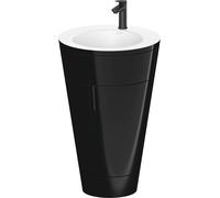 Duravit Starck 1 , set c-bonded S19512OBD400000 poignée diamant noir, Céramique Weiß Matt , sur pied, noir brillant, 864 x 560 x 605 mm
