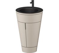 Duravit Starck 1, set c-bonded S19514OBD600000 poignée noir diamant, céramique noir mat, sur pied, taupe soie mat, 864 x 560 x 605 mm