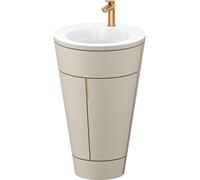 Duravit Starck 1, set c-bonded S19513O04600000 poignée bronze, céramique blanc mat, sur pied taupe soie mat, 864 x 560 x 605 mm