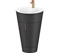 Duravit Starck 1 ,c-bonded set S19512O04580000 poignée bronze, Céramique Weiß Matt , sur pied, Graphit satiné mat, 864 x 560 x 605 mm