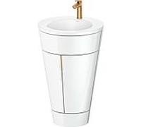 Duravit Starck 1 ,c-bonded set S19512O04850010 poignée bronze, Céramique Weiß Matt , éclairage intérieur, sur pied, Weiß Hochglanz , 864 x 560 x 605 mm