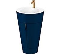 Duravit Starck 1 ,c-bonded set S19512O04980010 poignée bronze, Céramique Weiß Matt , éclairage intérieur, sur pied, bleu nuit satiné mat, 864 x 560 x 605 mm