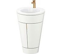 Duravit Starck 1 ,c-bonded set S19513O04360010 poignée bronze, Céramique Weiß Matt , éclairage intérieur, sur pied, blanc satiné mat, 864 x 560 x 605 mm