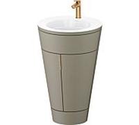 Duravit Starck 1, set c-bonded S19513O04920000 poignée bronze, céramique blanc mat, sur pied gris pierre satiné mat, 864 x 560 x 605 mm