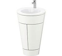 Duravit Starck 1 ,c-bonded set S19513O70360000 poignée or, Céramique Weiß Matt , sur pied blanc satiné mat, 864 x 560 x 605 mm