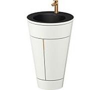 Duravit Starck 1 ,c-bonded set S19514O04390010 poignée bronze, Céramique noir mat, éclairage intérieur, sur pied, blanc nordique satiné mat, 864 x 560 x 605 mm