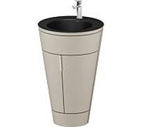 Duravit Starck 1 ,c-bonded set S19514O10600000 poignée chromée, Céramique noir mat, sur pied, Taupe Seidenmatt , 864 x 560 x 605 mm