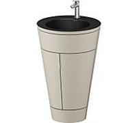 Duravit Starck 1 ,c-bonded set S19514O70600010 poignée en acier inoxydable, Céramique noir mat, éclairage intérieur, sur pied, Taupe Seidenmatt , 864 x 560 x 605 mm