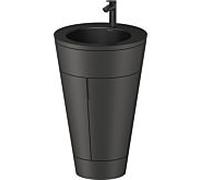 Duravit Starck 1 ,c-bonded set S19514OBD580000 poignée noir diamant, Céramique noir mat, sur pied, Graphit satiné mat, 864 x 560 x 605 mm