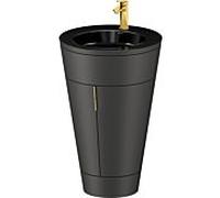 Duravit Starck 1 ,c-bonded set S19515O34580000 poignée or, Céramique noir mat, sur pied, Graphit satiné mat, 864 x 560 x 605 mm