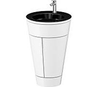 Duravit Starck 1 ,c-bonded set S19515O70850010 poignée en acier inoxydable, Céramique noir mat, éclairage intérieur, sur pied, Weiß Hochglanz , 864 x 560 x 605 mm
