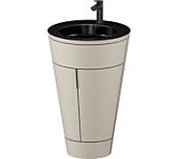 Duravit Starck 1 ,c-bonded set S19515OBD600000 poignée diamant noir, Céramique noir mat, sur pied, Taupe Seidenmatt , 864 x 560 x 605 mm