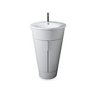 Duravit Starck 1 0406580000 à poser d=58 cm avec rangée de trous pour robinetterie trop-plein blanc