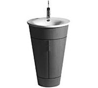 Duravit Starck 1 meuble lavabo 04065800001 Ø 58cm, avec trou pour robinetterie, trop-plein, banque de trous pour robinetterie, blanc WonderGliss