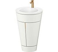 Duravit Starck 1 set c-bonded S19512O04390010 Blanc nordique satiné mat, poignée en bronze, éclairage intérieur, 864 x 560 x 605 mm