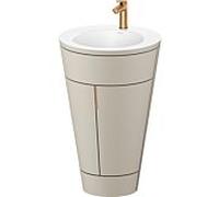 Duravit Starck 1, set c-bonded S19512O04600000 poignée bronze, céramique blanc mat, sur pied, taupe soie mat, 864 x 560 x 605 mm