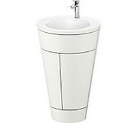 Duravit Starck 1 ,c-bonded set S19512O10390010 poignée chromée, Céramique Weiß Matt , éclairage intérieur, sur pied, blanc nordique satiné mat, 864 x 560 x 605 mm