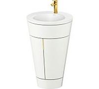 Duravit Starck 1, set c-bonded S19512O34360000 poignée or, céramique blanc mat, sur pied, blanc satiné mat, 864 x 560 x 605 mm