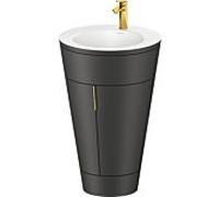 Duravit Starck 1, set c-bonded S19512O34580000 poignée or, céramique blanc mat, sur pied graphite satiné mat, 864 x 560 x 605 mm