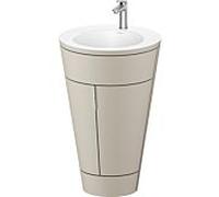 Duravit Starck 1 ,c-bonded set S19512O70600000 poignée en acier inoxydable, Céramique Weiß Matt , sur pied, Taupe Seidenmatt , 864 x 560 x 605 mm